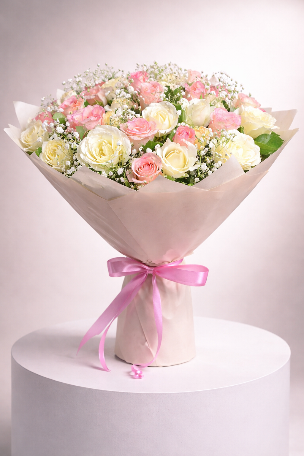 Blush Imported Rose & Gypsophila Luxe